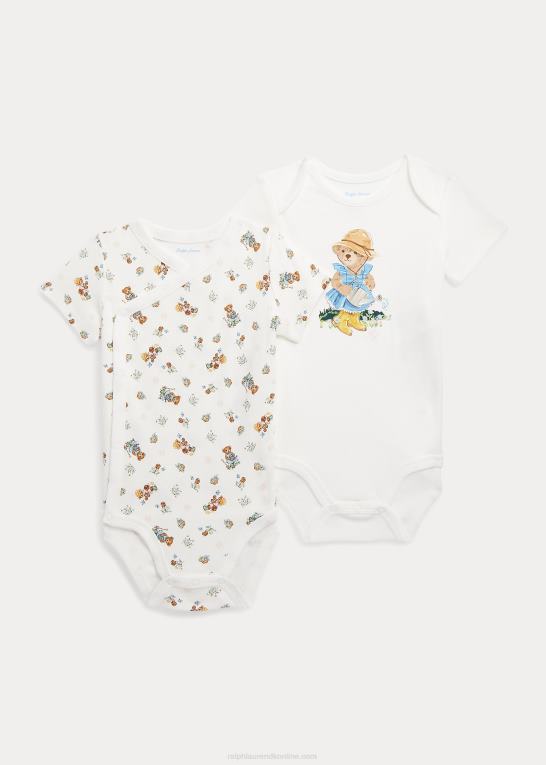 pige havebjørn baby Ralph Lauren polo bear bomuld bodysuit 2-pak Z426B7702