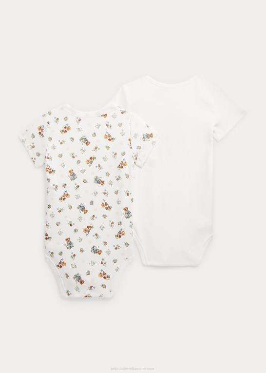 pige havebjørn baby Ralph Lauren polo bear bomuld bodysuit 2-pak Z426B7702
