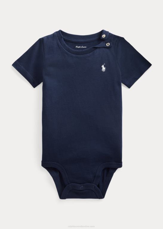 raffineret flåde baby Ralph Lauren bodysuit i bomuldsjersey Z426B7694