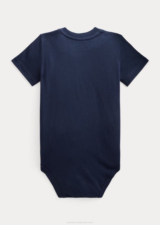 raffineret flåde baby Ralph Lauren bodysuit i bomuldsjersey Z426B7694