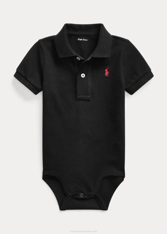 sort baby Ralph Lauren bomuld mesh polo bodysuit Z426B10009