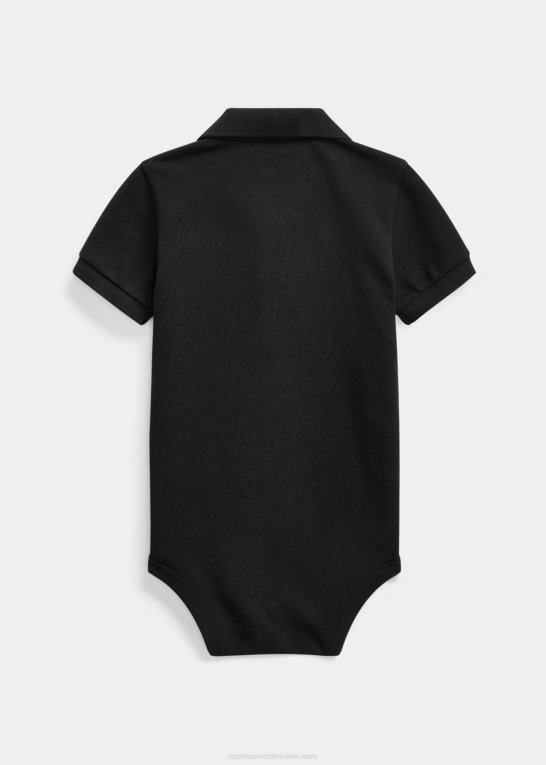 sort baby Ralph Lauren bomuld mesh polo bodysuit Z426B10009