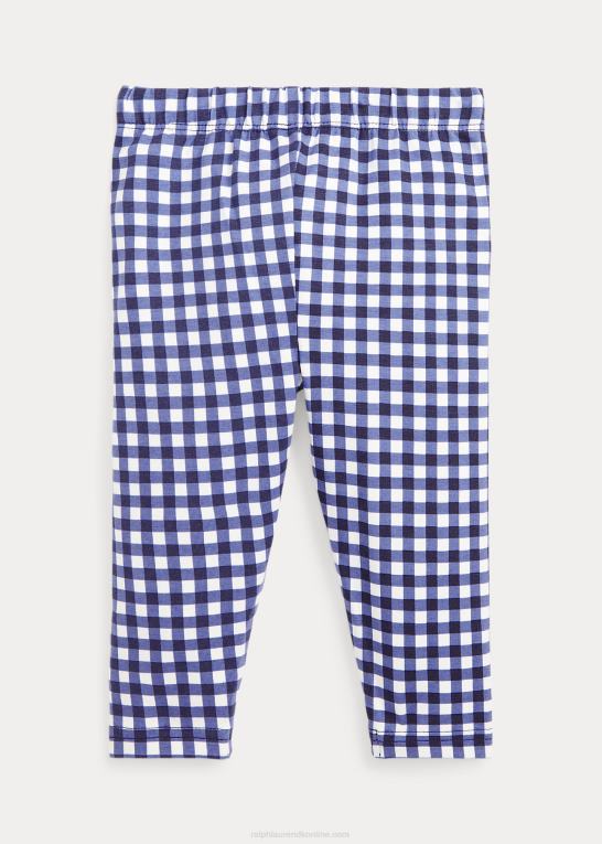 blå gingham baby Ralph Lauren gingham stretch jersey legging Z426B8293