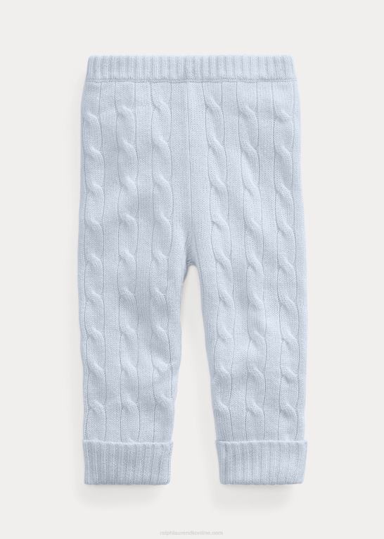 perleblå baby Ralph Lauren kabelstrikket kashmirbuks Z426B8297