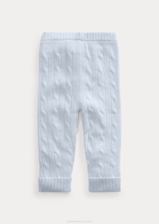 perleblå baby Ralph Lauren kabelstrikket kashmirbuks Z426B8297