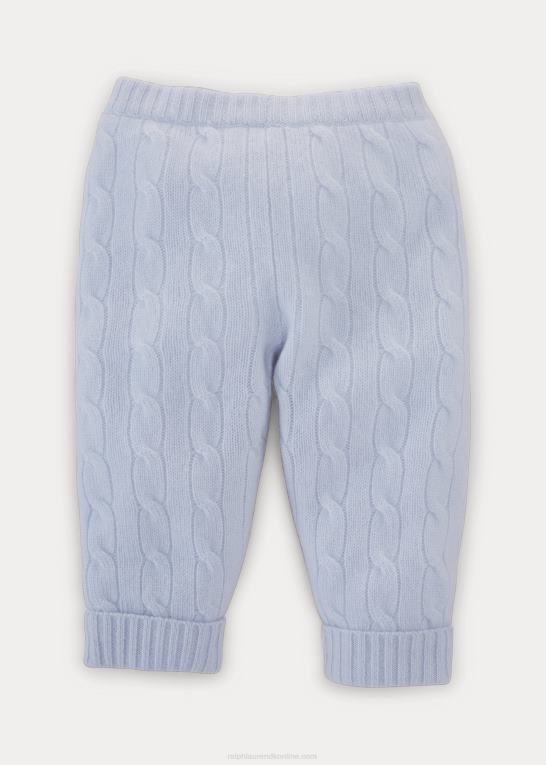 perleblå baby Ralph Lauren kabelstrikket kashmirbuks Z426B8297