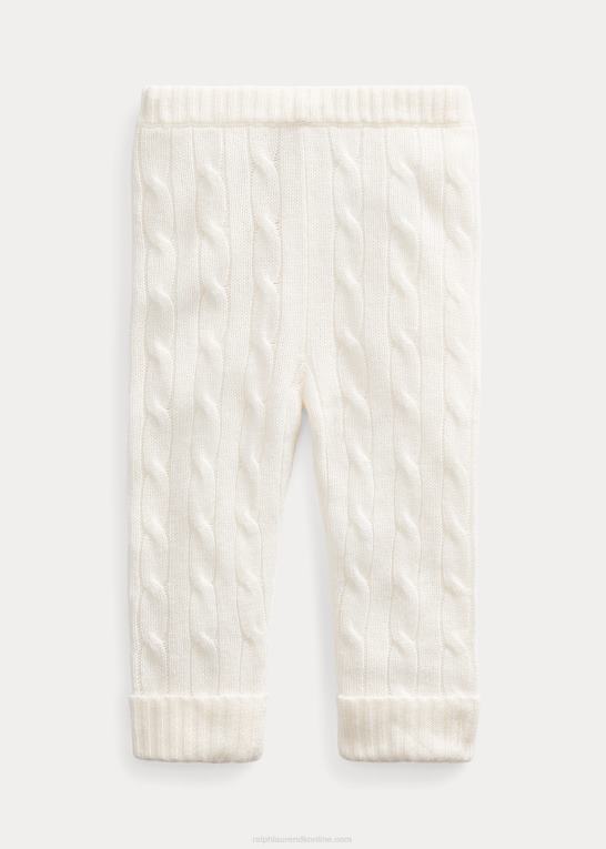varm hvid baby Ralph Lauren kabelstrikket kashmirbuks Z426B8296
