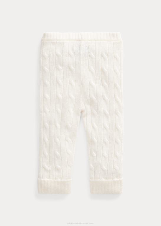 varm hvid baby Ralph Lauren kabelstrikket kashmirbuks Z426B8296