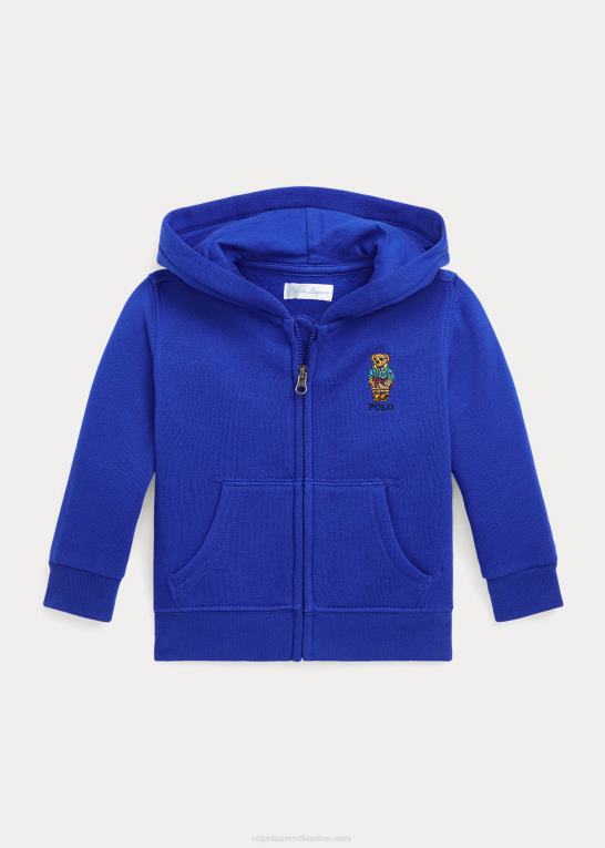 safir stjerne baby Ralph Lauren polo bear fleece hættetrøje med fuld lynlås Z426B8307