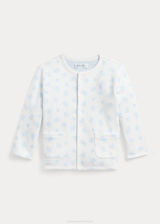 beryl blå baby Ralph Lauren vendbar interlock-jakke i bomuld Z426B8332