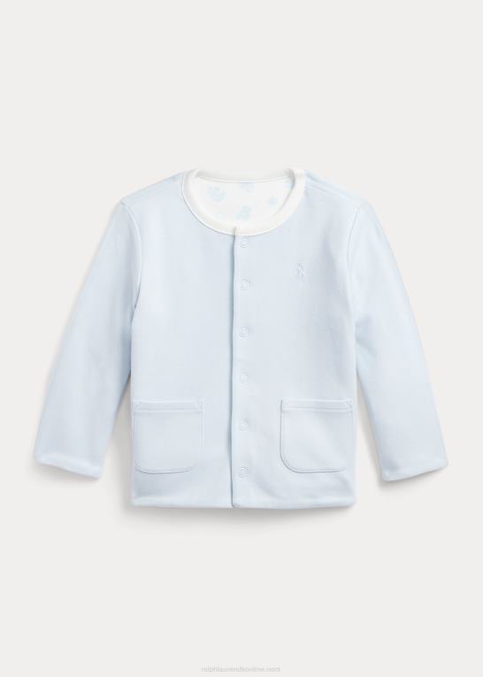 beryl blå baby Ralph Lauren vendbar interlock-jakke i bomuld Z426B8332