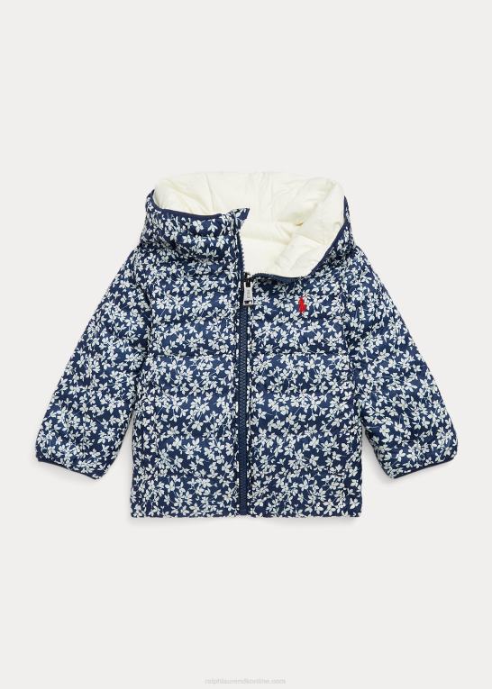 blomster-urtemælk baby Ralph Lauren blomstret vendbar vandafvisende jakke Z426B8015