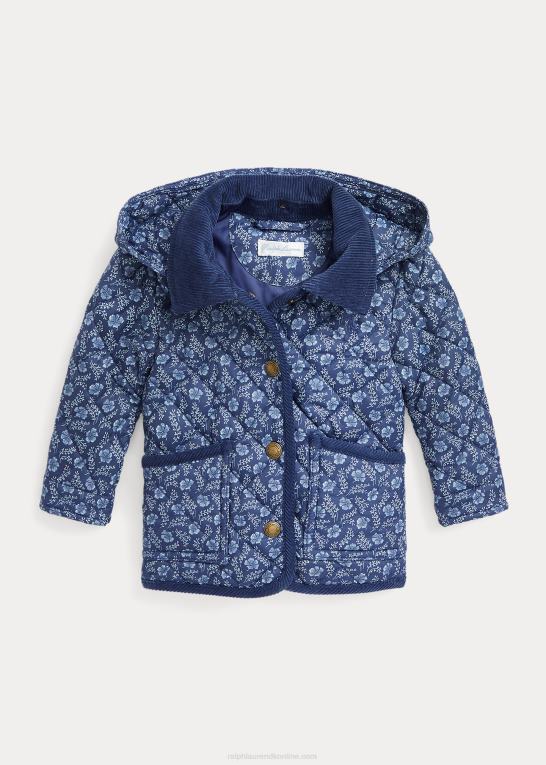 delphine blomster baby Ralph Lauren quiltet vandafvisende staldjakke Z426B8329
