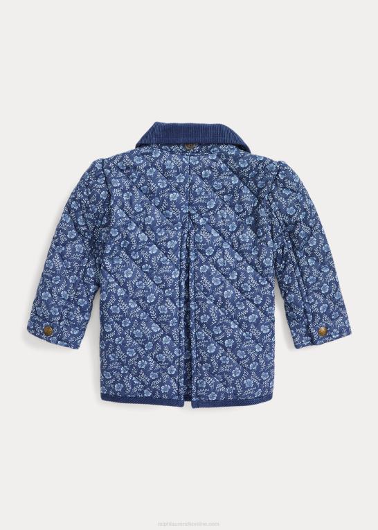 delphine blomster baby Ralph Lauren quiltet vandafvisende staldjakke Z426B8329
