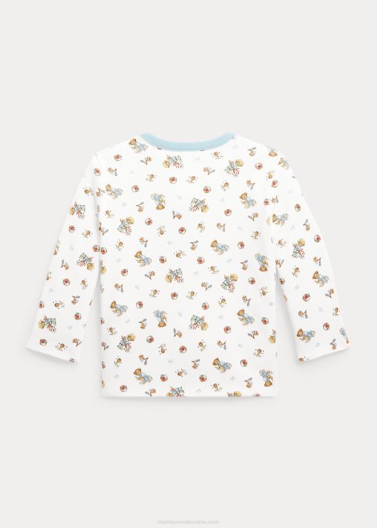dreng havebjørn/blå seddel baby Ralph Lauren polo bear vendbar bomuldsjakke Z426B8013