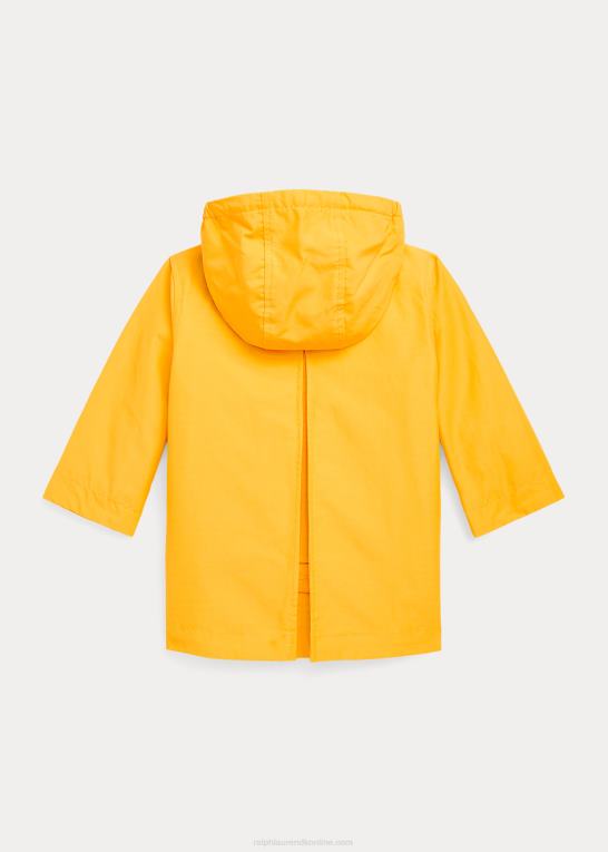 glattere gul baby Ralph Lauren regnfrakke med hætte Z426B8330