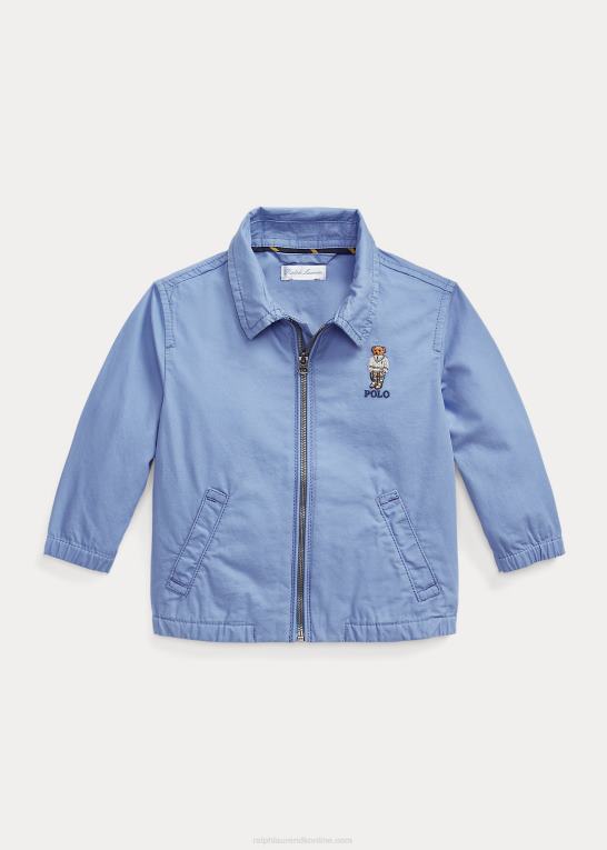 havneø blå baby Ralph Lauren bayport polo bear bomuldsjakke Z426B8012