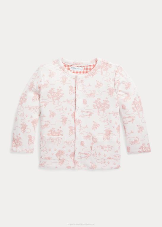 pink gingham/havetoile baby Ralph Lauren vendbar interlock-jakke i bomuld Z426B8014