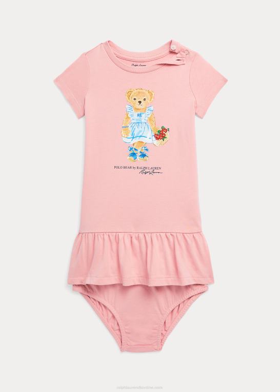 adirondack rose baby Ralph Lauren polo bear jersey tee kjole & bloomer Z426B7854