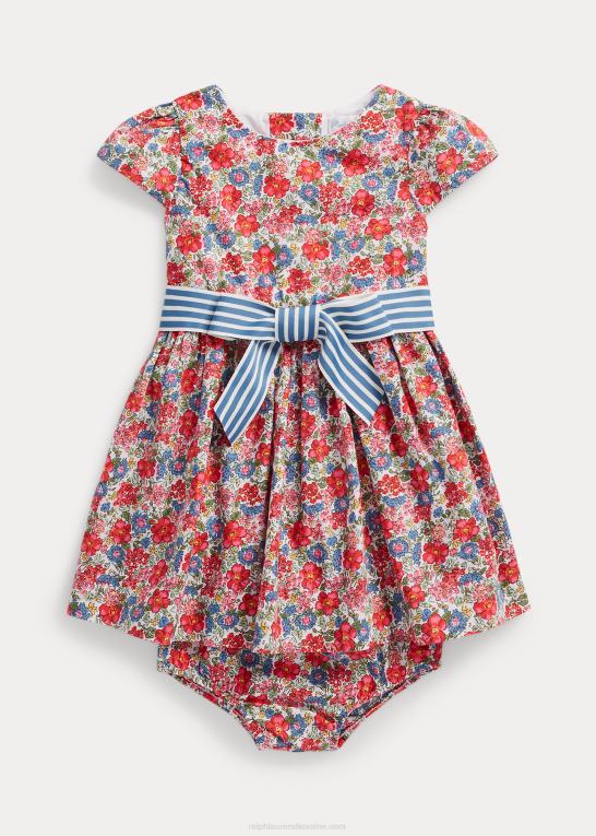 camden blomstret baby Ralph Lauren blomstret poplinkjole i bomuld og bloomer Z426B8240