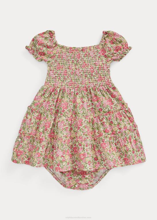 esme blomstret baby Ralph Lauren blomstret smocket jerseykjole & bloomer Z426B7861