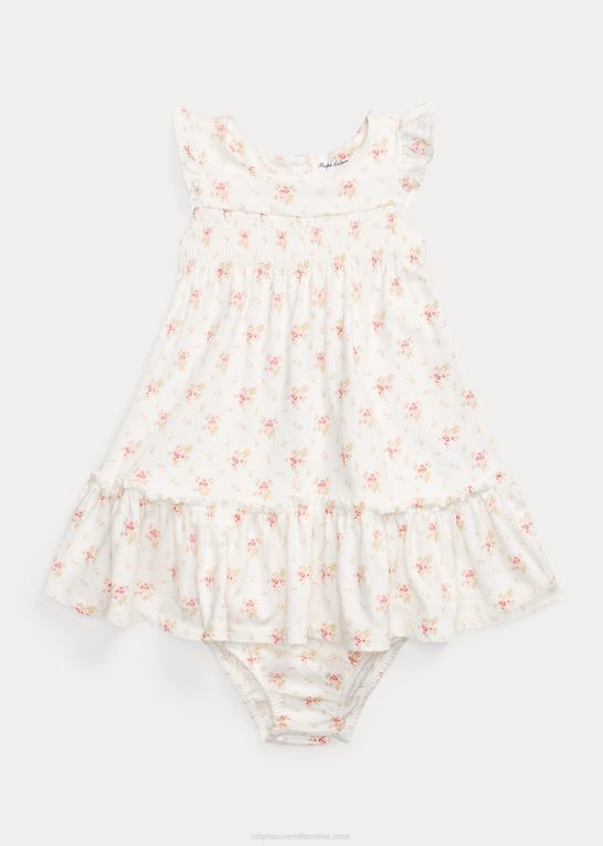 etta blomstret baby Ralph Lauren blomstret kjole i bomuldsjersey og bloomer Z426B10033