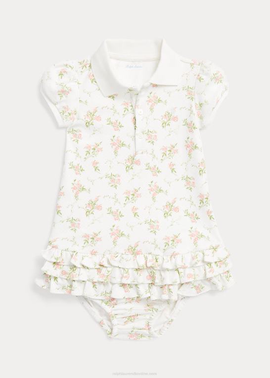 glem mig ikke blomstret baby Ralph Lauren blomstret polokjole og bloomer i bomuld Z426B7846
