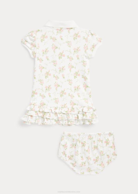 glem mig ikke blomstret baby Ralph Lauren blomstret polokjole og bloomer i bomuld Z426B7846