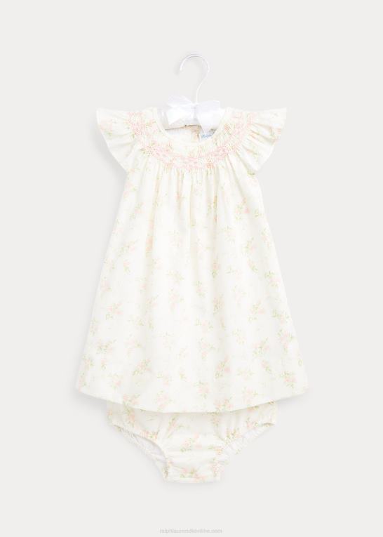 glem mig ikke blomstret baby Ralph Lauren blomstret smockkjole og bloomer Z426B7866