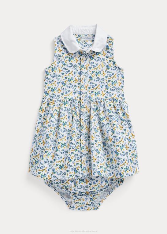 harper ditsy baby Ralph Lauren blomstret skjortekjole og bloomer i bomuld Z426B8232