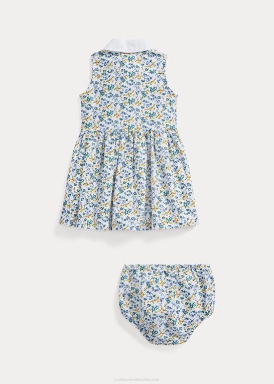 harper ditsy baby Ralph Lauren blomstret skjortekjole og bloomer i bomuld Z426B8232