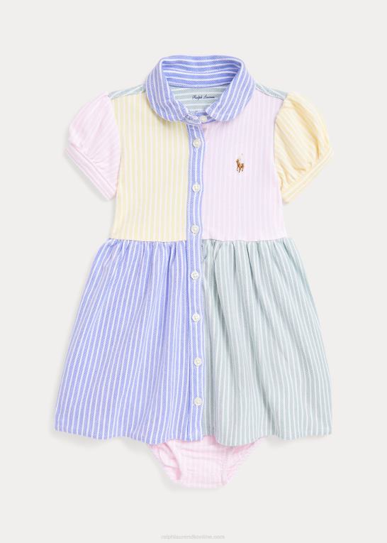 havneøen blå multi baby Ralph Lauren sjov mesh skjortekjole & bloomer Z426B7847