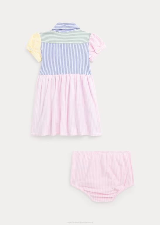 havneøen blå multi baby Ralph Lauren sjov mesh skjortekjole & bloomer Z426B7847