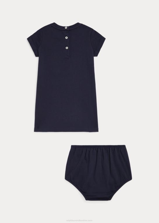 jægerflåde baby Ralph Lauren polo bear bomuld t-shirt & bloomer Z426B8234