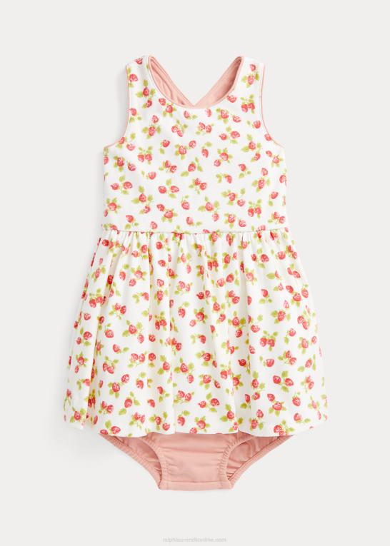 jordbær print baby Ralph Lauren jordbærjersey kjole og bloomer Z426B7856