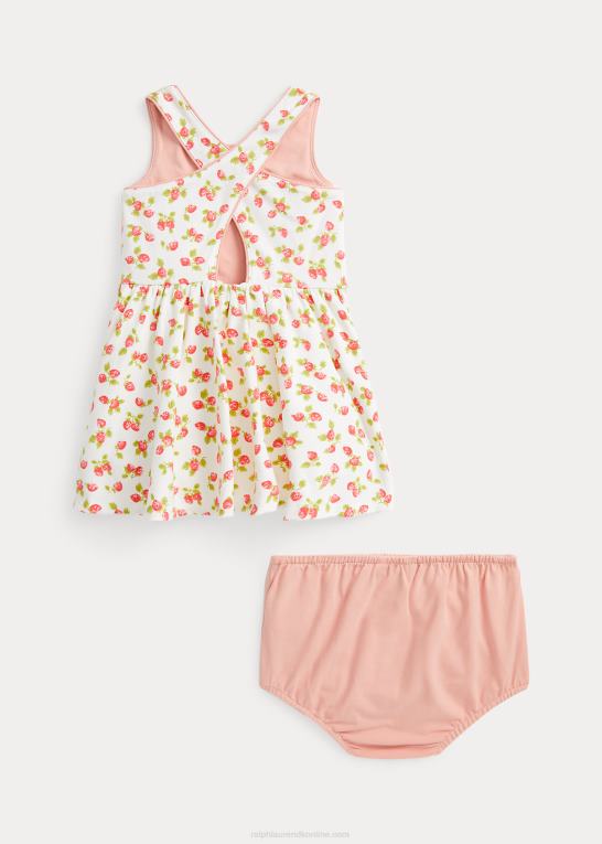 jordbær print baby Ralph Lauren jordbærjersey kjole og bloomer Z426B7856