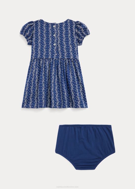 juliet blomsterstribe baby Ralph Lauren blomstret ponte kjole og bloomer Z426B8233