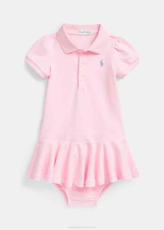 karmel pink baby Ralph Lauren polokjole i bomuldsnet Z426B8223