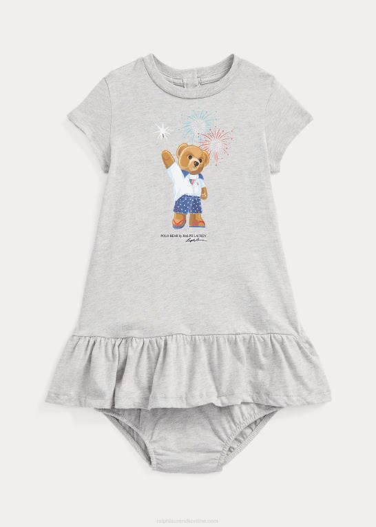og over lyng baby Ralph Lauren polo bear jersey tee kjole & bloomer Z426B7857