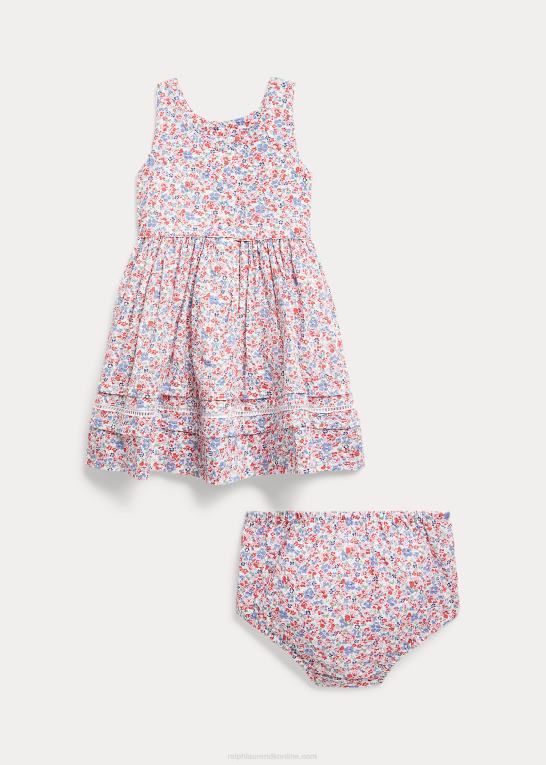 tyler blomstret baby Ralph Lauren blomstret seersucker kjole og bloomer Z426B8246