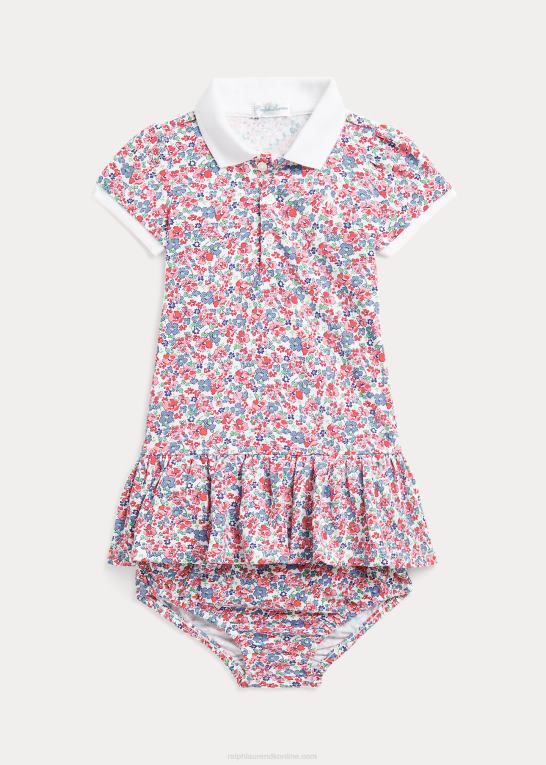 tyler blomstret baby Ralph Lauren blomstret strækmesh polokjole og bloomer Z426B7845