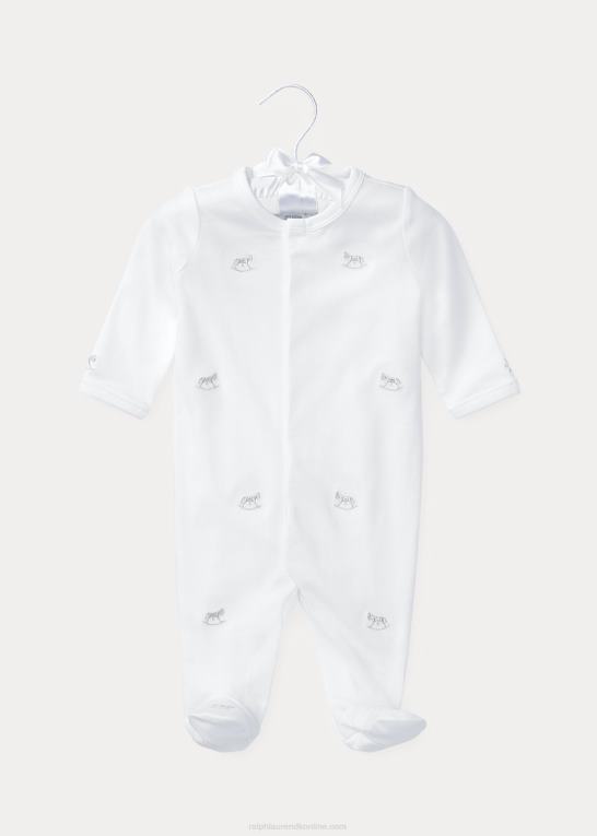 baby Ralph Lauren gyngeheste overtræksdragt i bomuld Z426B8174