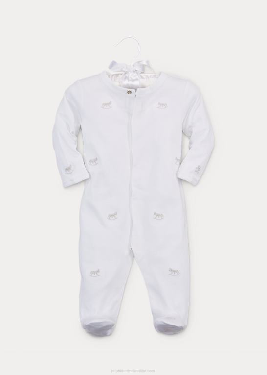 baby Ralph Lauren gyngeheste overtræksdragt i bomuld Z426B8174