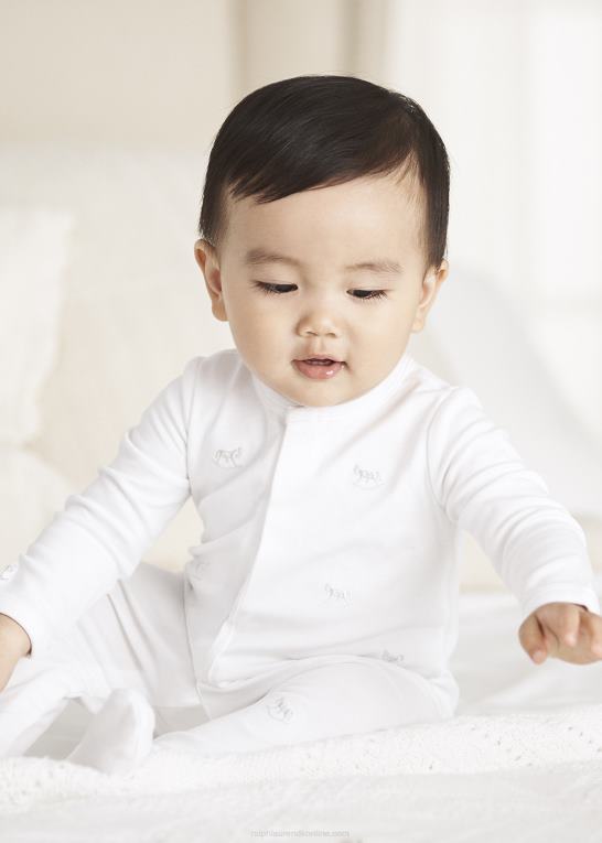 baby Ralph Lauren gyngeheste overtræksdragt i bomuld Z426B8174
