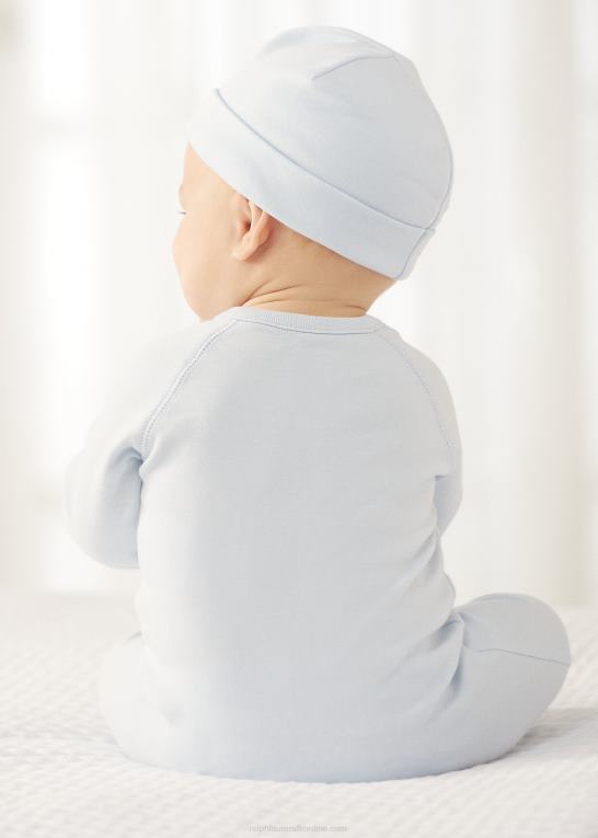 beryl blå baby Ralph Lauren overtræksdragt med fod i bomuld Z426B7726