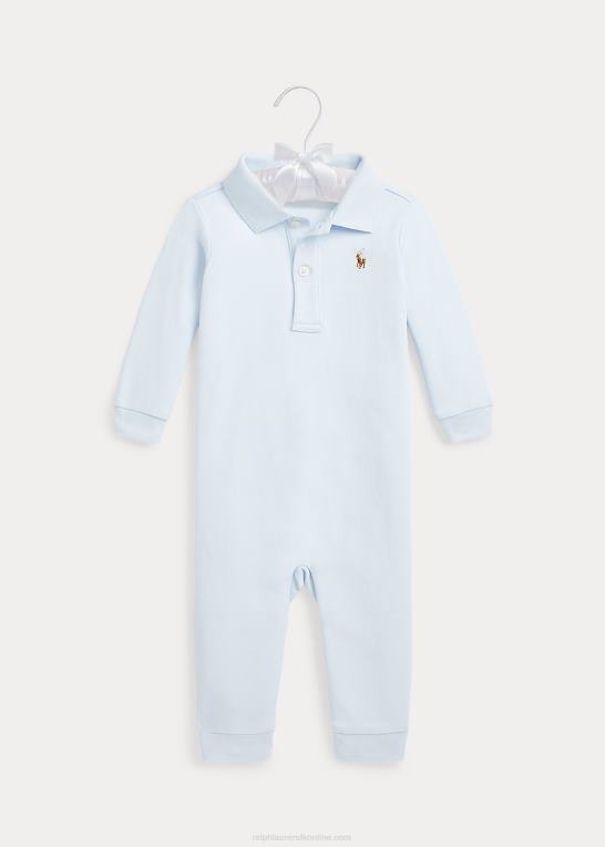 beryl blå baby Ralph Lauren polooverall i blød bomuld Z426B7739
