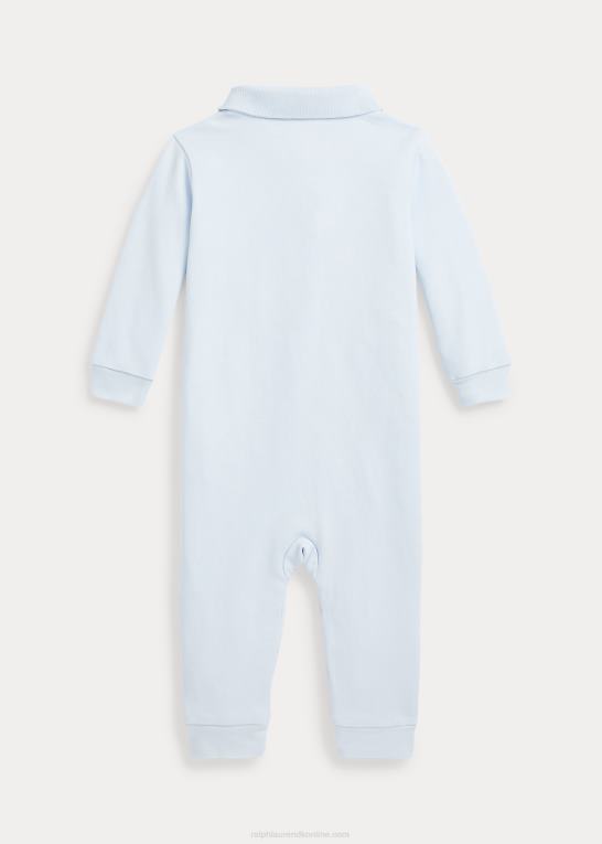 beryl blå baby Ralph Lauren polooverall i blød bomuld Z426B7739