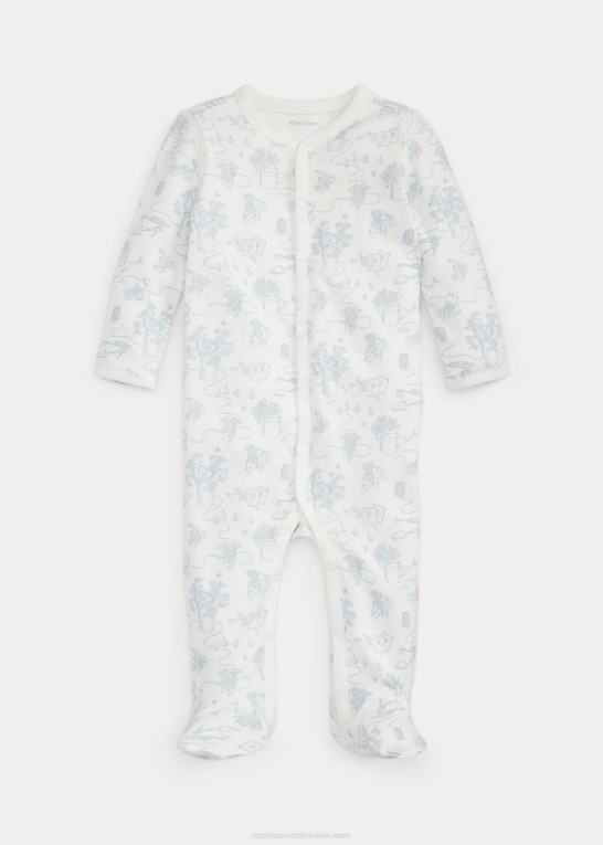 blå havetoile baby Ralph Lauren toile bomuld interlock overall Z426B7731