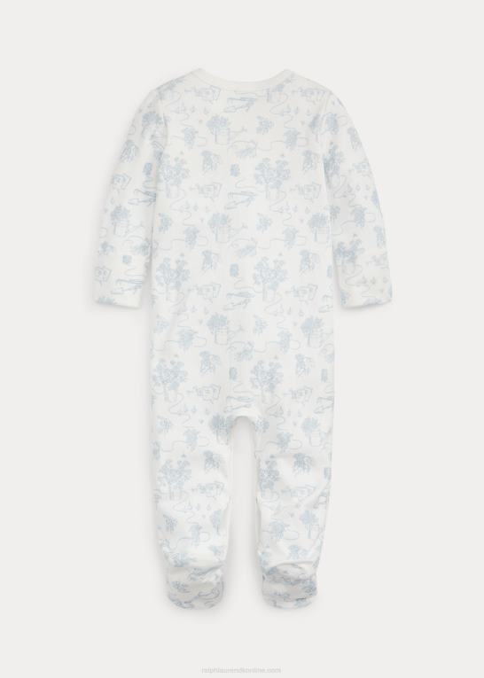 blå havetoile baby Ralph Lauren toile bomuld interlock overall Z426B7731