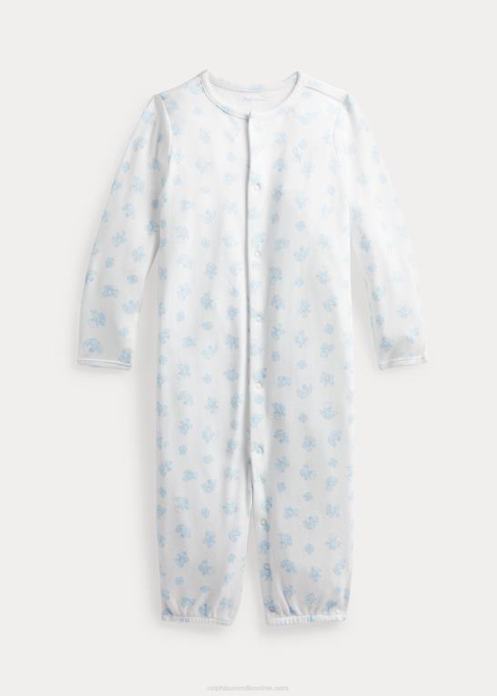 blå multi baby Ralph Lauren bomulds konvertible kjoleoverall Z426B8179